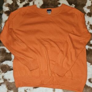 Basic Editions Orange Crewneck Sweater